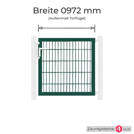 Profitor Torflügel 0972 mm Breite verzinkt + grün in versch. Höhen