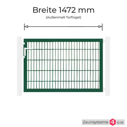 Profitor Torflügel 1472 mm Breite verzinkt + grün in versch. Höhen