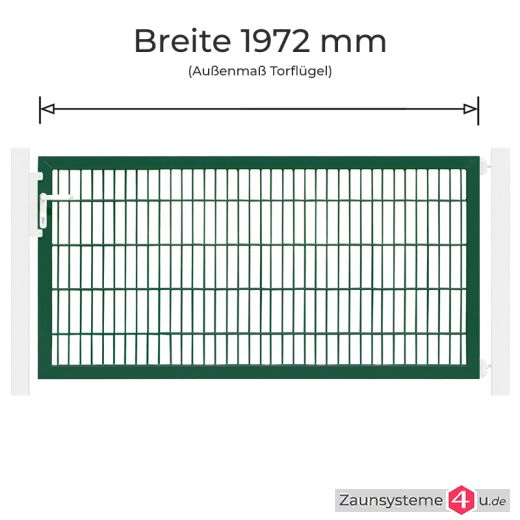 Profitor Torflügel 1972 mm Breite verzinkt + grün in versch. Höhen