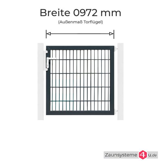 Profitor Torflügel 0972 mm Breite verzinkt + anthrazit in versch. Höhen