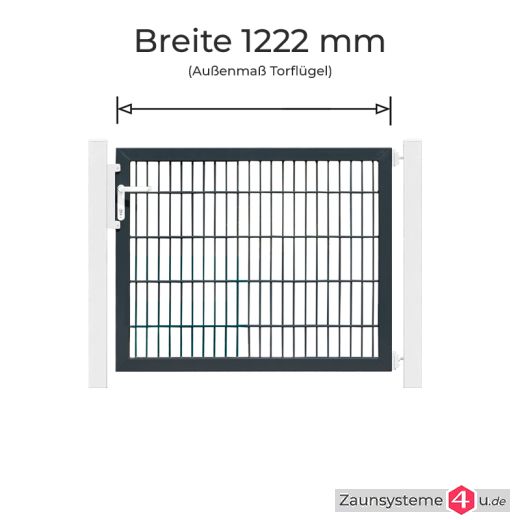 Profitor Torflügel 1222 mm Breite verzinkt + anthrazit in versch. Höhen