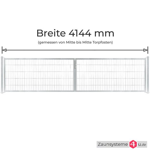 Kombitor Komplett-Set 2x1992 mm Flügelbreite im Tauchbad feuerverzinkt