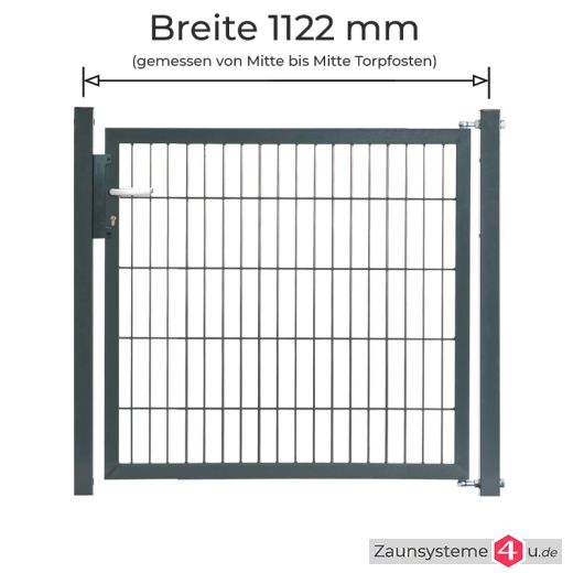 Kombitor Komplett-Set 0992 mm Flügelbreite verzinkt + pulverbeschichtet anthrazit