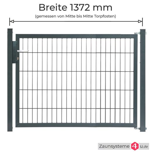 Kombitor Komplett-Set 1242 mm Flügelbreite verzinkt + pulverbeschichtet anthrazit