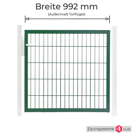 Kombitor Torflügel 0992 mm Breite verzinkt + grün in versch. Höhen