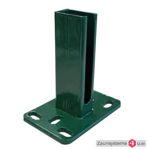 Standfuss 150 x 100 x 8 mm für Zaunpfähle 60x40 mm in verschiedenen Farben