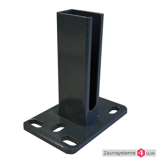 Standfuss 150 x 100 x 8 mm für Zaunpfähle 60x40 mm in verschiedenen Farben