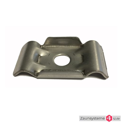 Edelstahlplättchen 31,5X26X2 mm für DS-Zaunpfahl in verschiedenen Farben