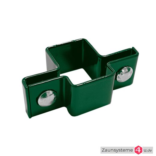 Metallschelle für Zaunpfosten 60X40 mm verzinkt + grün in verschiedenen Ausführungen