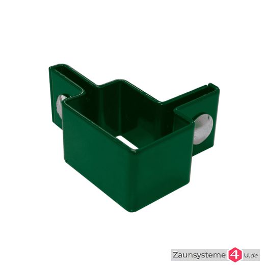 Metallschelle für Zaunpfosten 60X40 mm verzinkt + grün in verschiedenen Ausführungen