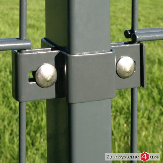 Metallschelle für Zaunpfosten 60X40 mm verzinkt + anthr. in verschiedenen Ausführungen