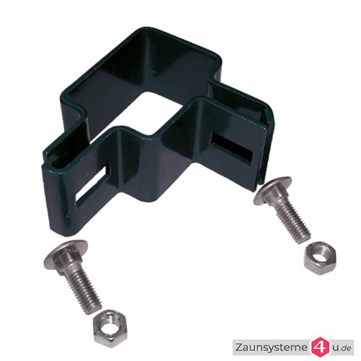 Metallschelle für Zaunpfosten 60X40 mm verzinkt + anthr. in verschiedenen Ausführungen