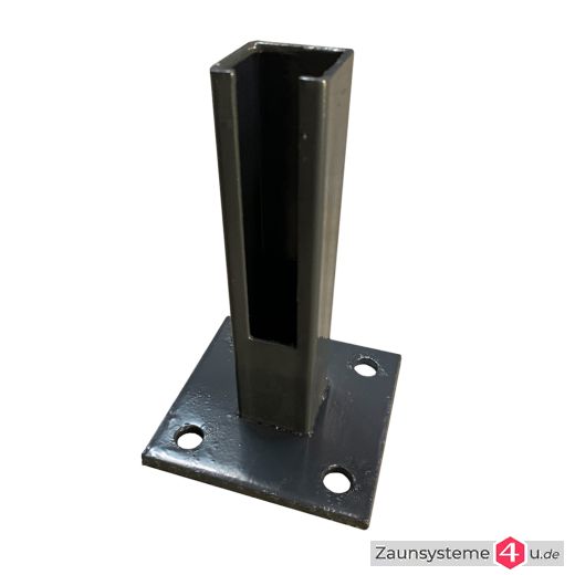 Standfuß 100 x 100 x 6 mm für Zaunpfähle 40x40 mm in verschiedenen Farben