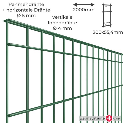 DINO Trend Stabmatte verzinkt + pulverbeschichtet grün