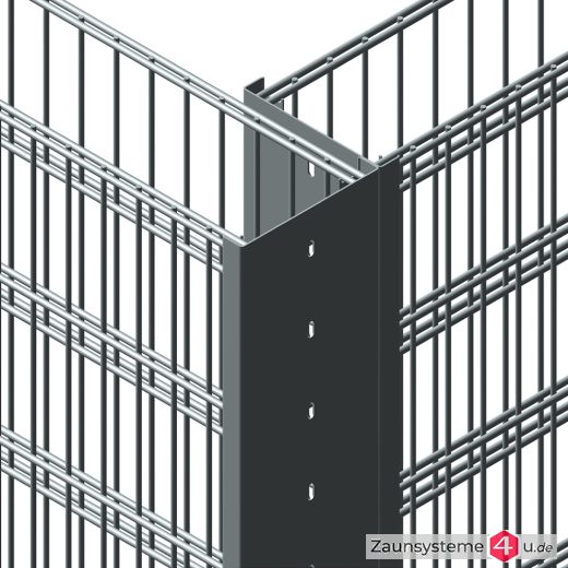 Pfostenset Solido für Gabionen 198 mm Breite feuerverzinkt