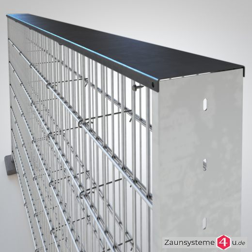 Abdeckblech für Gabione Solido 2520 x 203 mm, inkl. Schrauben