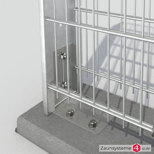 Standfuß-Set (2 Stück) zum Aufdübeln für Gabione Solido feuerverzinkt