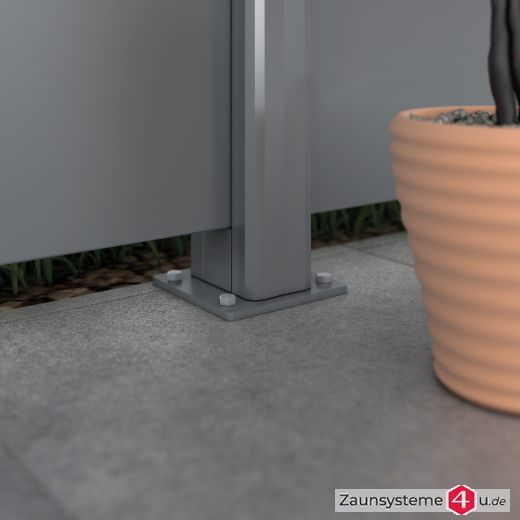 Standfuß für Lärmschutzwand Pfosten und Eckpfosten in verschiedenen Farben