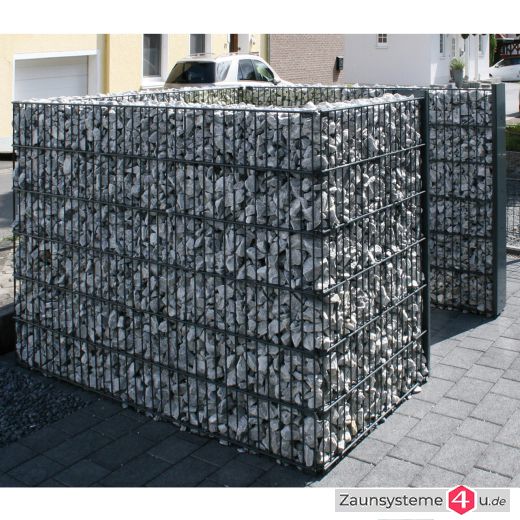 Bausätze für Müllabtrennungen Anthrazitgrau RAL 7016 in verschiedenen Höhen