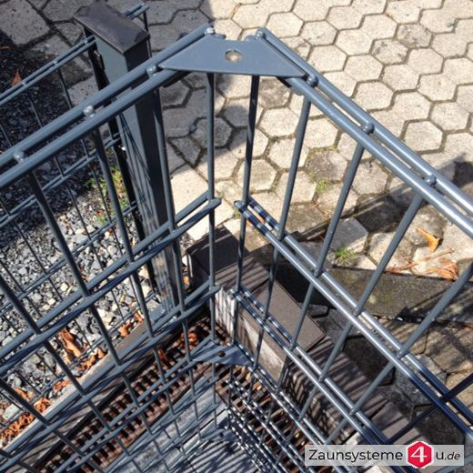 Bausätze für Müllabtrennungen Anthrazitgrau RAL 7016 in verschiedenen Höhen