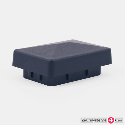 Pfostenkappe Kunststoff mit spitzem Flachdach für Zaunpfähle 60x40mm in verschiedenen Ausführungen