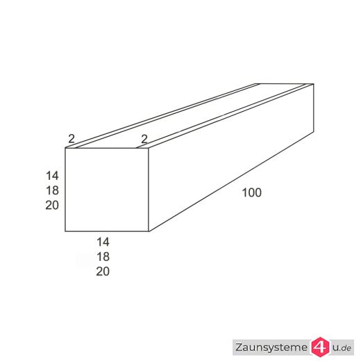 Blumenkasten 100 cm Edelstahl in verschiedenen Ausführungen
