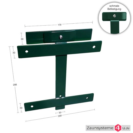 Briefkastenhalter für Doppelstabmatten in verschiedenen Ausführungen
