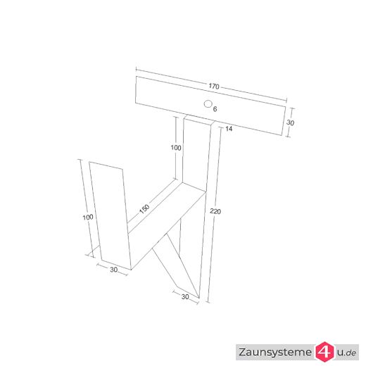 Schlauchhalter für Doppelstabmatten in verschiedenen Ausführungen
