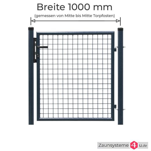 Gartentor anthrazitgrau 100cm Breite