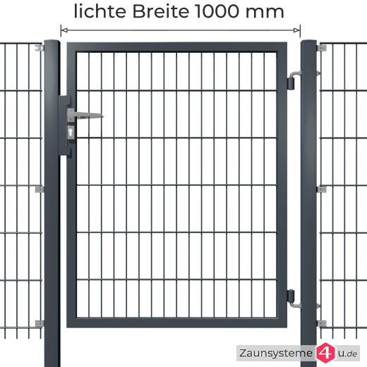 Kombitor 1000 mm verzinkt + pulverbeschichtet anthrazit