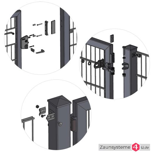 Profitor 1000 mm lichte Breite verzinkt + pulverbeschichtet anthrazit