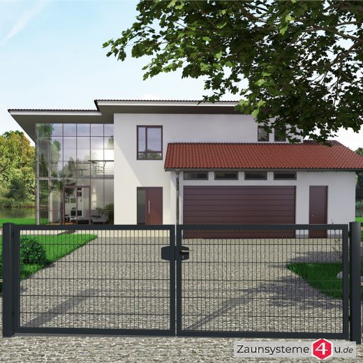 Profitor Doppeltor 2500 + 2500 mm lichte Breite verzinkt + pulverbeschichtet anthrazit