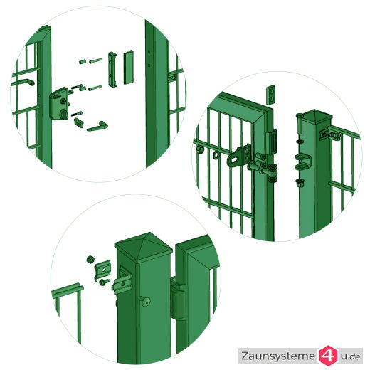 Profitor 1250 mm lichte Breite verzinkt + pulverbeschichtet grün