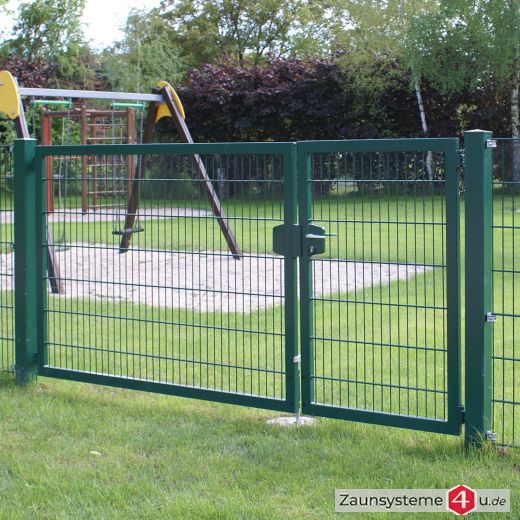 Profitor Doppeltor 1250 + 1750 mm lichte Breite verzinkt + pulverbeschichtet grün