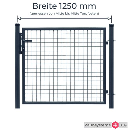 Gartentor anthrazitgrau 125cm Breite