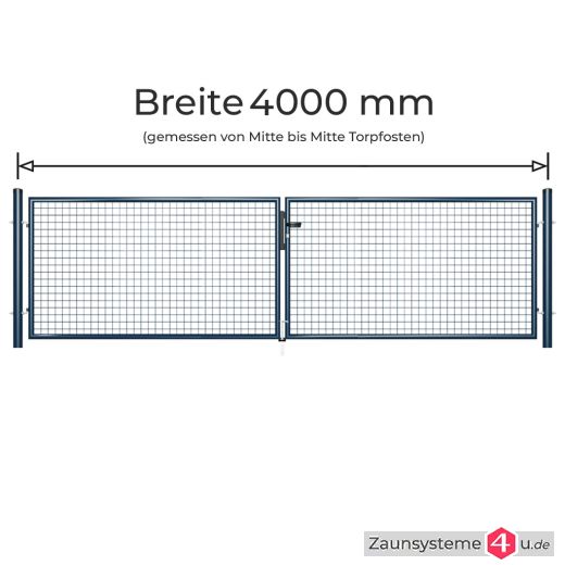 Gartentor Doppeltor anthrazit 400cm Breite