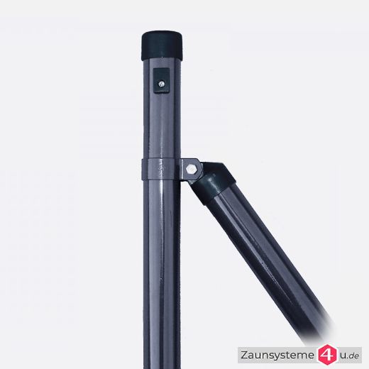 Zaunstrebe Ø 38 mm mit Schelle Ø 38 mm verzinkt + anthrazit