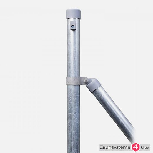 Zaunstrebe Ø 34 mm mit Schelle Ø 38 mm feuerverzinkt