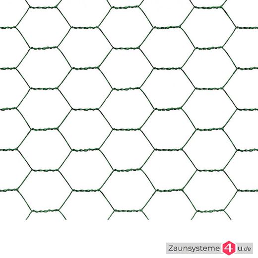 6-eck Geflecht 25 x 1,0 mm verzinkt + grün in verschiedenen Höhen und Längen