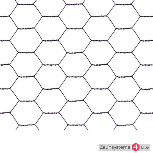 6-eck Geflecht 13 x 0,9 mm verzinkt + anthrazit in verschiedenen Höhen und Längen