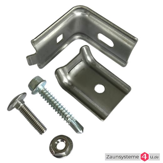 Toranschluss / Wandanschluss Edelstahl für Zaunmatten in verschiedenen Farben