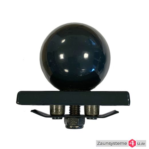 Alu-Kugelkappe ohne Überstand für DS-Zaunpfahl 60x40mm