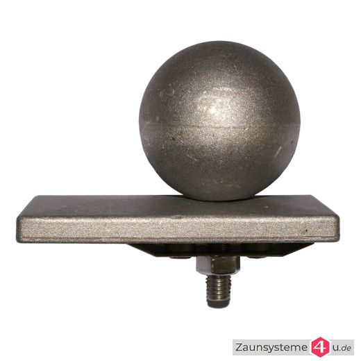 Alu-Kugelkappe mit Überstand für DS-Zaunpfahl 60x40mm