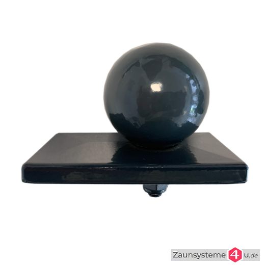 Alu-Kugelkappe mit Überstand für DS-Eckpfahl 60x60mm