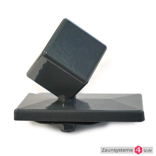 Alukappe Würfel mit Überstand für DS-Eckpfahl 60x60mm