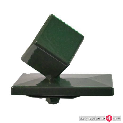 Alukappe Würfel mit Überstand für DS-Eckpfahl 60x60mm