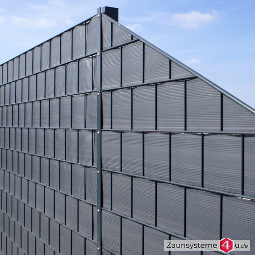 10 Stück Premium-Sichtschutzsteifen PP 190 x 1,1/1,5 x 2535 mm Rillung 3 mm in verschiedenen Farben