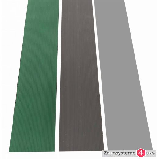 10 Stück Premium-Sichtschutzsteifen PP 190 x 1,1/1,5 x 2535 mm 6 mm Rillen in verschiedenen Farben