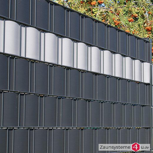 10 Stück Premium-Sichtschutzsteifen PP 190 x 1,1/1,5 x 2535 mm 6 mm Rillen in verschiedenen Farben