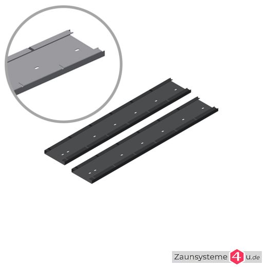 Pfostenset Solido für Gabionen 198 mm Breite verzinkt + anthrazit in verschiedenen Längen